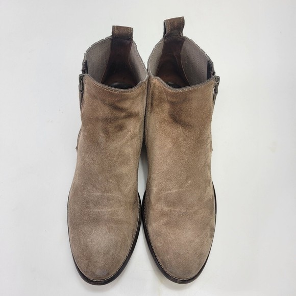 Paul Green‎ Women's Size 9 Brown Suede Leather Zip Ankle Chelsea Heeled Boots - Picture 7 of 15